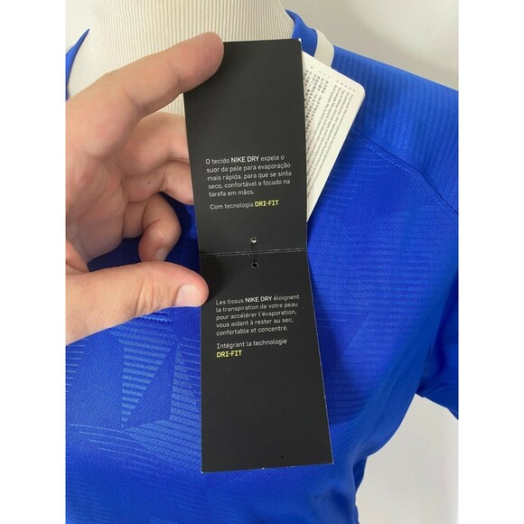 Nike Dri-Fit Women's Shirt Blue Athletic Short Sleeve Soccer Size Medium - Picture 6 of 8